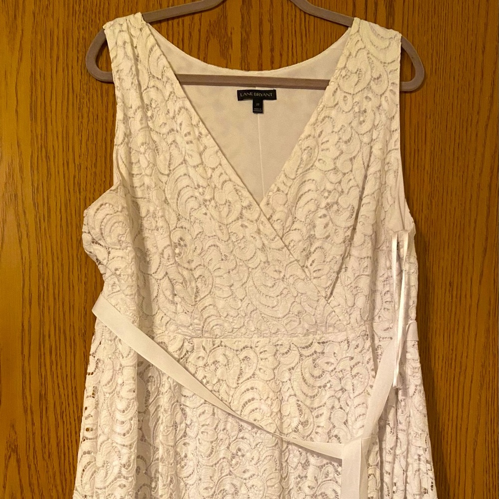 Lane Bryant white lace dress